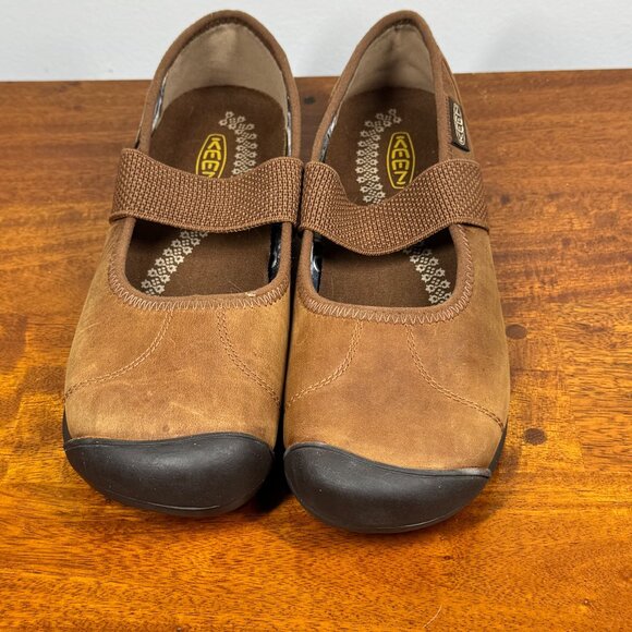KEEN Shoes Womens 6.5 Brown Mary Jane Leather Casual Flats Comfort MJ 1017376 - Picture 2 of 11